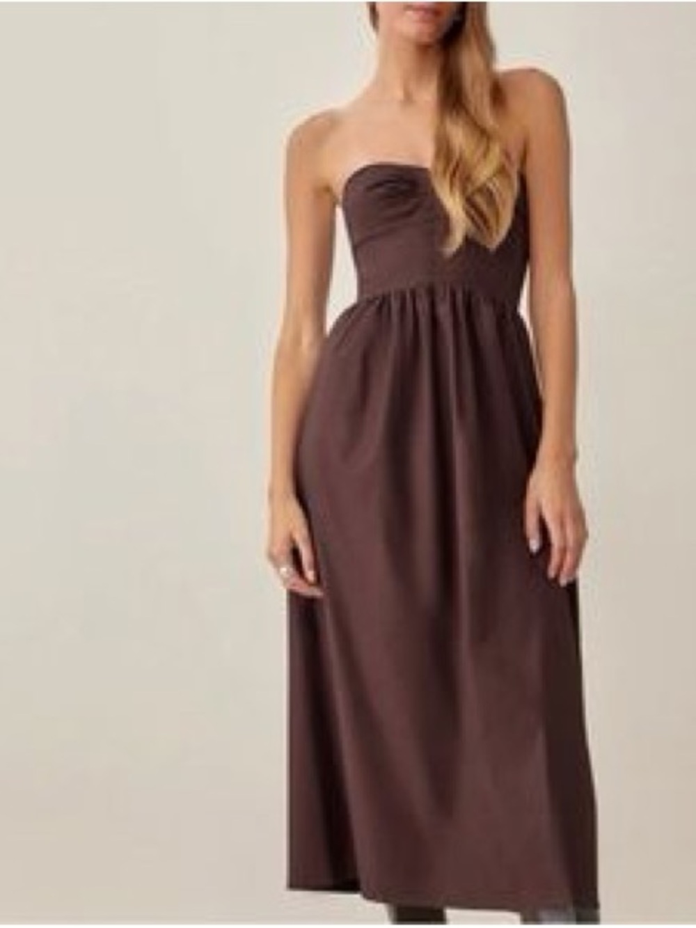 Reformation Buckley Strapless Midi Dress